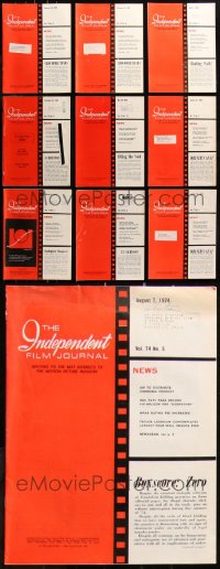 6t0275 LOT OF 10 INDEPENDENT FILM JOURNAL 1974 EXHIBITOR MAGAZINES 1974 info for theater owners!