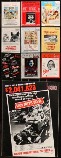 6t0250 LOT OF 10 BOX OFFICE 1979 EXHIBITOR MAGAZINES 1979 images & info for theater owners!