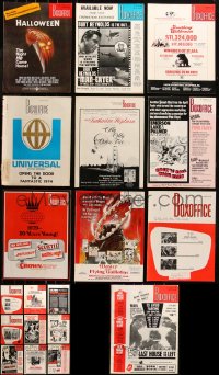 6t0245 LOT OF 19 BOX OFFICE 1970S EXHIBITOR MAGAZINES 1970s images & info for theater owners!