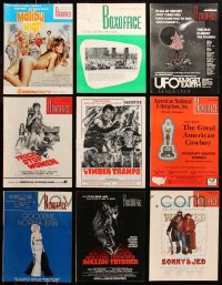6t0241 LOT OF 22 BOX OFFICE 1970S EXHIBITOR MAGAZINES 1970s images & info for theater owners!
