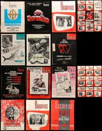 6t0236 LOT OF 30 BOX OFFICE 1970S EXHIBITOR MAGAZINES 1970s images & info for theater owners!