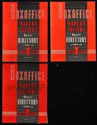 6t0259 LOT OF 3 BOX OFFICE BUYERS' DIRECTORY EXHIBITOR MAGAZINES 1972-1975 info for theater owners!