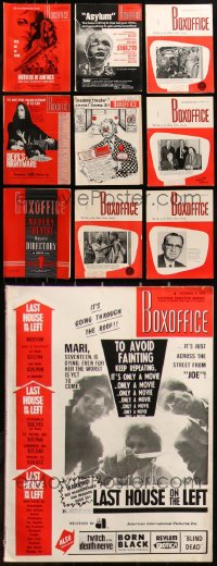 6t0188 LOT OF 10 BOX OFFICE EXHIBITOR 1972 MAGAZINES 1972 images & info for theater owners!
