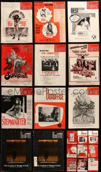 6t0243 LOT OF 20 BOX OFFICE 1973 EXHIBITOR MAGAZINES 1973 images & info for theater owners!