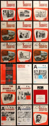 6t0269 LOT OF 18 EXHIBITOR MAGAZINES 1970s filled with images & information for theater owners!