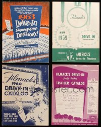 6t0288 LOT OF 4 DRIVE-IN THEATER EXHIBITOR MAGAZINES 1959-1963 images & info for theater owners!
