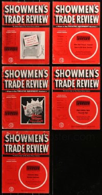6t0283 LOT OF 5 SHOWMEN'S TRADE REVIEW EXHIBITOR MAGAZINES 1953-1955 info for theater owners!