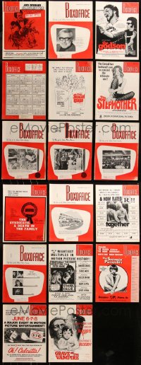 6t0247 LOT OF 17 BOX OFFICE 1972 EXHIBITOR MAGAZINES 1972 images & info for theater owners!