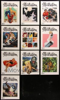 6t0187 LOT OF 10 ILLUSTRATION ISSUES #1-10 MAGAZINES 2001-2004 great color art, first ten issues!