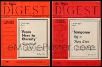 6t0261 LOT OF 2 BOX OFFICE DIGEST EXHIBITOR MAGAZINES 1953 images & info for theater owners!