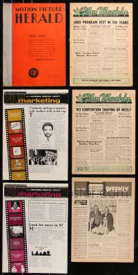 6t0281 LOT OF 6 U.S. AND CANADIAN EXHIBITOR MAGAZINES 1940s-1980s images & info for theater owners!