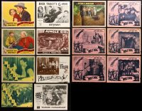 6t0485 LOT OF 14 COWBOY WESTERN RE-RELEASE LOBBY CARDS R1940s-1950s scenes from several movies!