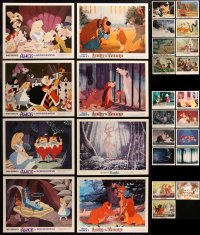 6t0468 LOT OF 35 WALT DISNEY LOBBY CARDS 1960s-1970s scenes from a variety of animated movies!
