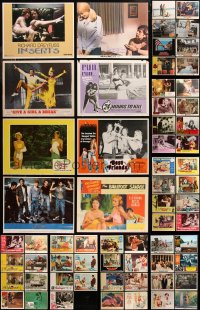 6t0431 LOT OF 71 LOBBY CARDS 1950s-1980s incomplete sets from a variety of different movies!