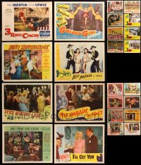 6t0477 LOT OF 24 LOBBY CARDS 1940s-1970s great scenes from a variety of different movies!