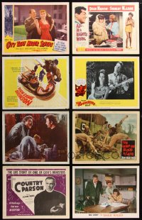 6t0483 LOT OF 16 LOBBY CARDS 1950s-1970s great scenes from a variety of different movies!