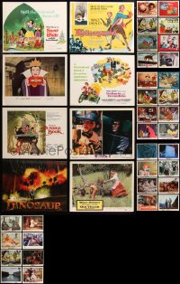 6t0453 LOT OF 48 WALT DISNEY LOBBY CARDS 1950s-2000s images from animated & live action movies!