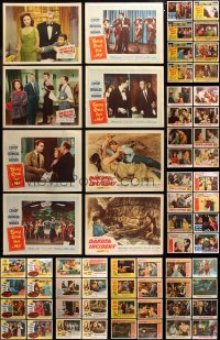6t0415 LOT OF 96 1950S LOBBY CARDS 1950s incomplete sets from a variety of different movies!