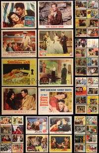 6t0424 LOT OF 76 LOBBY CARDS 1940s-1960s great scenes from a variety of different movies!