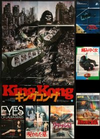 6t0621 LOT OF 6 FOLDED JAPANESE B2 POSTERS AND 1 PRESS SHEET 1970s-1980s cool movie images!