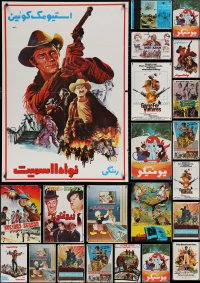6t1041 LOT OF 36 FORMERLY FOLDED MISCELLANEOUS NON-U.S. POSTERS 1960s-1980s cool movie images!