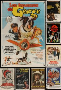 6t0057 LOT OF 13 FOLDED ARGENTINEAN POSTERS 1950s-1970s great images from a variety of movies!