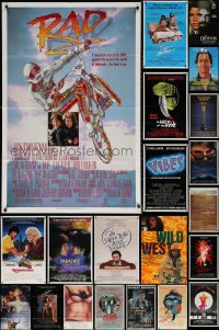 6t0326 LOT OF 30 FOLDED 1980S ONE-SHEETS 1980s great images from a variety of different movies!