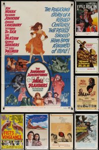 6t0374 LOT OF 9 FOLDED ONE-SHEETS 1960s-1980s great images from a variety of different movies!