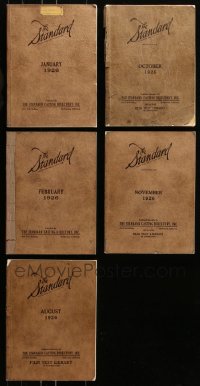 6t0146 LOT OF 5 STANDARD 1926 CASTING DIRECTORIES 1926 filled with information on silent actors!