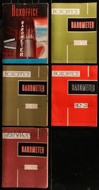 6t0256 LOT OF 5 BOX OFFICE BAROMETER EXHIBITOR MAGAZINES 1952-1973 info for theater owners!