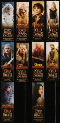 6t0558 LOT OF 400 LORD OF THE RINGS: THE TWO TOWERS BOOKMARKS 2002 ten of the top cast shown!