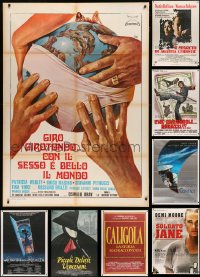 6t0934 LOT OF 8 FOLDED ITALIAN ONE-PANELS 1970s-1990s great images from a variety of movies!