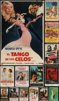 6t0056 LOT OF 14 FOLDED ARGENTINEAN POSTERS 1960s-1980s great images from a variety of movies!