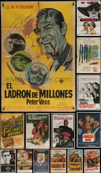 6t0055 LOT OF 15 FOLDED ARGENTINEAN POSTERS 1960s-1980s great images from a variety of movies!