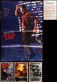 6t0377 LOT OF 8 FOLDED MOSTLY 1980S MUSIC AND BAND ONE-SHEETS 1980s great movie images!