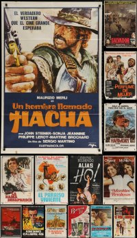 6t0051 LOT OF 19 FOLDED ARGENTINEAN POSTERS 1950s-1980s great images from a variety of movies!