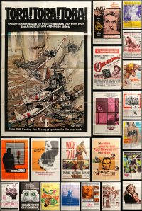 6t0339 LOT OF 24 FOLDED ONE-SHEETS 1960s great images from a variety of different movies!