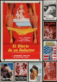 6t1072 LOT OF 11 FORMERLY FOLDED SEXPLOITATION SOUTH AMERICAN POSTERS 1970s-1990s sexy images!