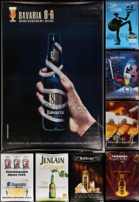6t0876 LOT OF 11 UNFOLDED DOUBLE-SIDED 47X68 FRENCH BEER ADVERTISING POSTERS 1990s-2000s cool!