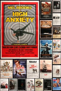6t0332 LOT OF 27 FOLDED 1970S-80S COMEDY ONE-SHEETS 1970s-1980s Woody Allen, Mel Brooks & more!