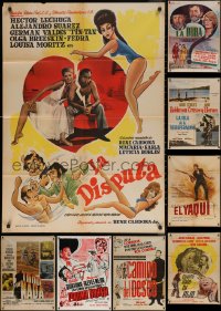 6t0632 LOT OF 15 FOLDED MEXICAN POSTERS 1960s-1970s great images from a variety of movies!