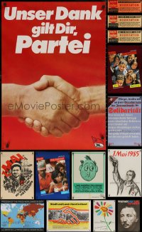 6t1054 LOT OF 15 MOSTLY UNFOLDED NON-U.S. POSTERS 1960s-2010s a variety of different images!