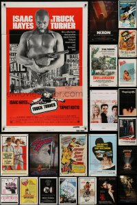 6t0300 LOT OF 65 FOLDED ONE-SHEETS 1950s-2000s great images from a variety of different movies!