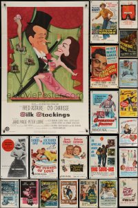 6t0311 LOT OF 47 FOLDED ONE-SHEETS 1950s great images from a variety of different movies!