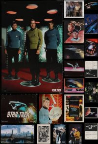 6t1019 LOT OF 21 UNFOLDED STAR TREK POSTERS 1970s-2000s great images from the movies & TV show!
