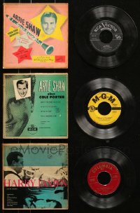 6t0794 LOT OF 3 ARTIE SHAW AND HARRY JAMES 45 RPM RECORDS 1950s Cole Porter songs & more!