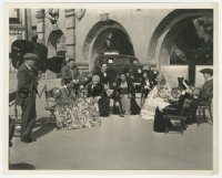 6w0046 ANTHONY ADVERSE candid 8x10 still 1936 Mervyn LeRoy shows off collage of the 98 cast members!