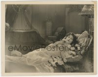 6w0084 CAMILLE 8x10.25 still 1927 great close up of Norma Talmadge laying down by flowers!
