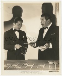 6w0094 CHARLIE CHAN AT MONTE CARLO 8.25x10 still 1937 Warner Oland & Keye Luke at roulette table!