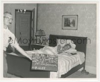 6w0172 FBI STORY 8.25x10 set reference photo 1959 bedroom set with Vera Miles shown laying in bed!